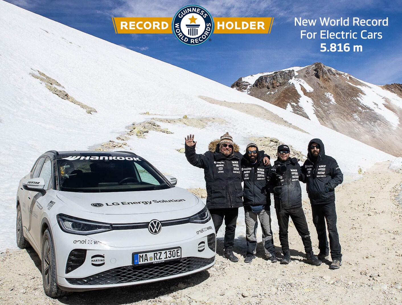 Ban Hankook Dampingi Volkswagen ID.4 GTX Capai Gunung Uturuncu, Pecahkan Rekor Dunia “GUINNESS WORLD RECORDS®”