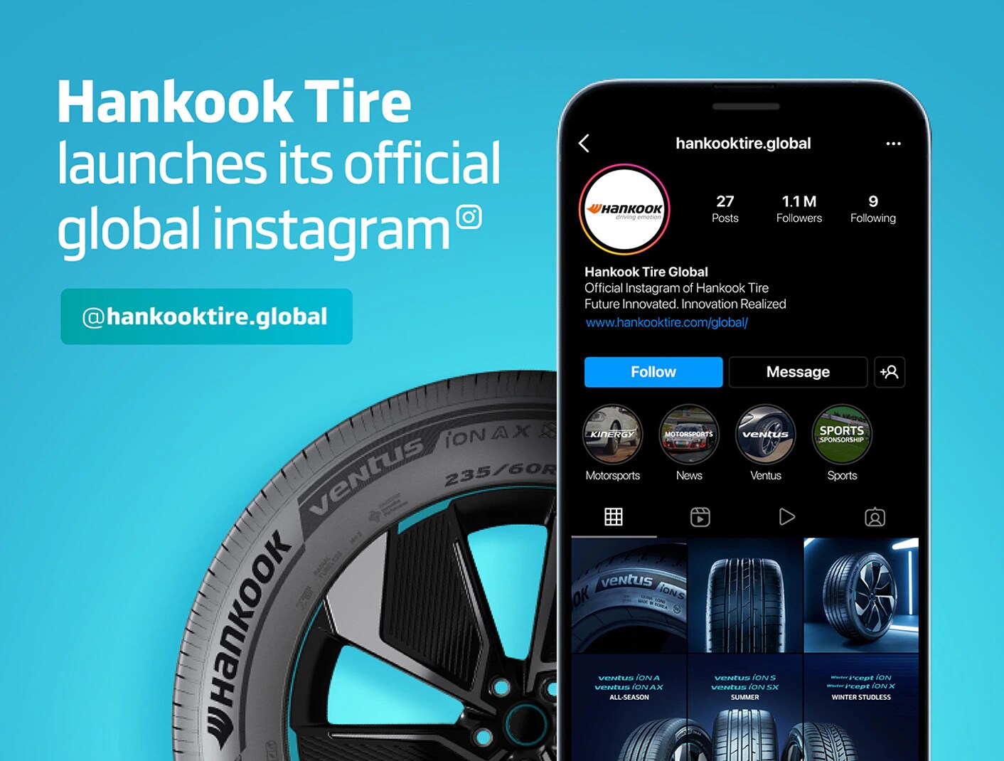 Hankook Tire launches its official global Instagram